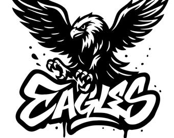 eagles Sports Team Logo (svg, png, dxf, ai Datei) (Digitaler Download)