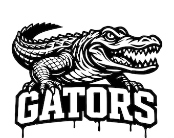 Gators Sports Team Logo (svg, png, dxf, ai Datei) (Digitaler Download)