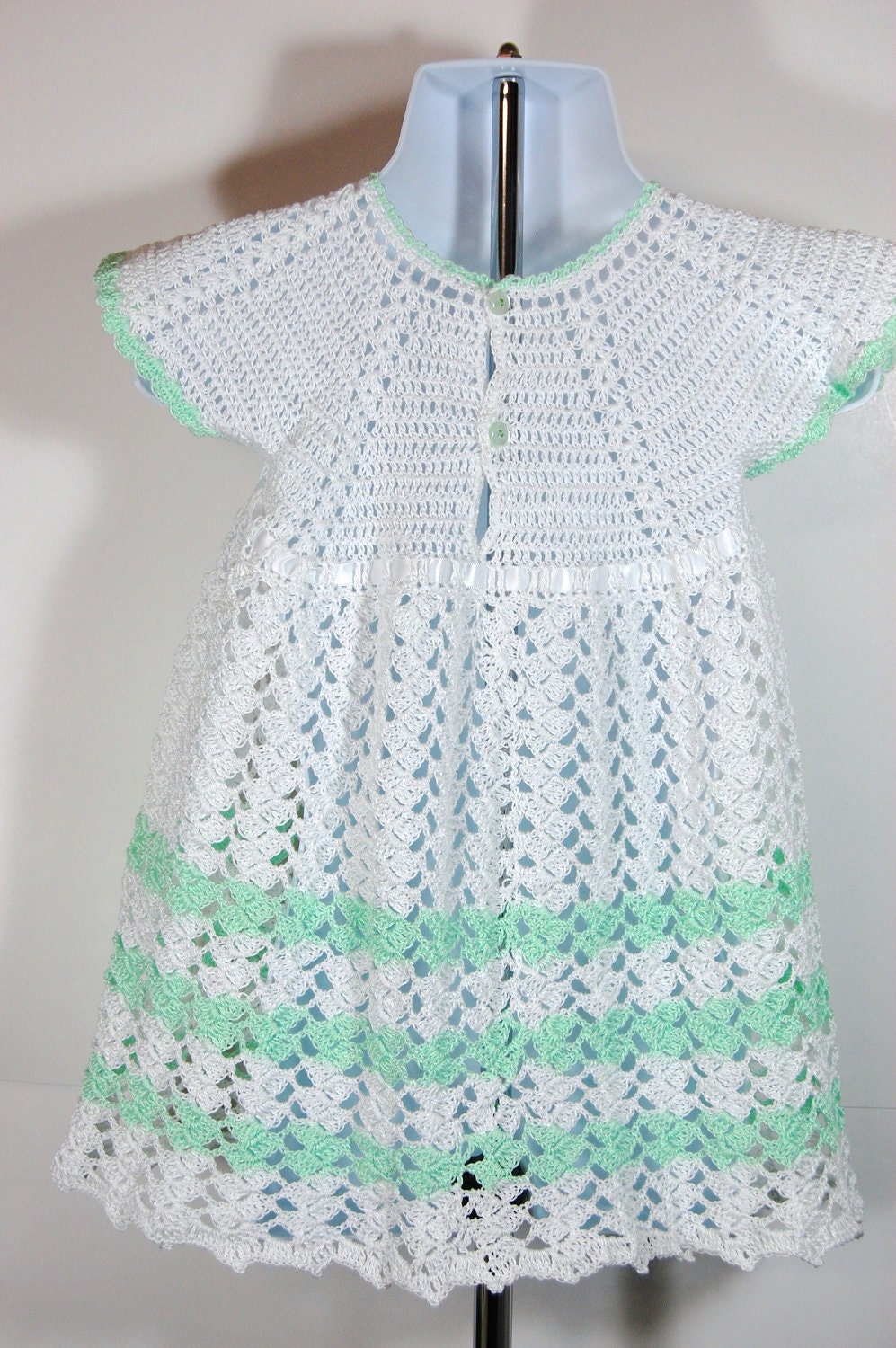 SALE Handmade Crochet Baby girl Dress great for Easter | Etsy