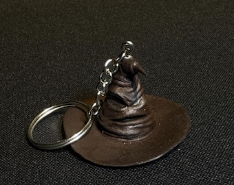 Handmade Sorting Hat Keychain – Harry Potter Resin Miniature (5cm)