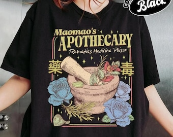 Witchy Anime Shirt, Comfort Colors Shirt, Kawaii Sweatshirt, Mao Mao's Apothecary Poisons Shirt, Japanese Aesthetic Tee, Cute Potion Shirt