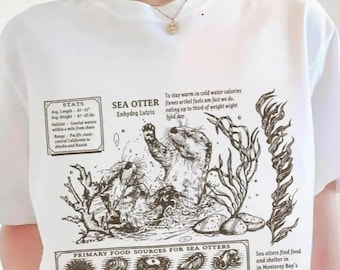 Otter Lover Shirt, Sea Otter Sweatshirt, Vintage Otter Tee, Monterey Bay Otter Shirt, Coastal Aesthetic Tee, Comfort Colors Shirt, Gift Idea