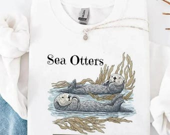 Sea Otters Monterey Bay Aquarium Sweatshirt, Vintage Replica Otter Shirt, Comfort Colors Shirt, Vintage Music Fan Tee, Sea Otter Shirt