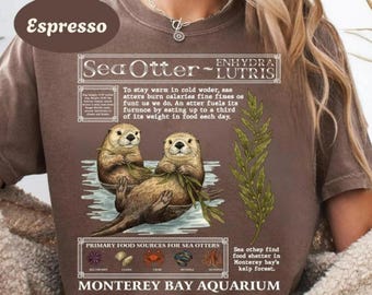 Sea Otter Tee, Vintage Replica Otter Shirt Aquarium Shirt, Monterey Bay Aquarium Otter Sweatshirt, Otter Lover Gifts, Comfort Colors Shirt