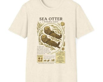 Coastal Marine Life, Retro Ocean Wildlife Sweatshirt, Vintage Sea Otter Monterey Bay Aquarium Shirt, Otter Lover Gift, Comfort Colors Shirt