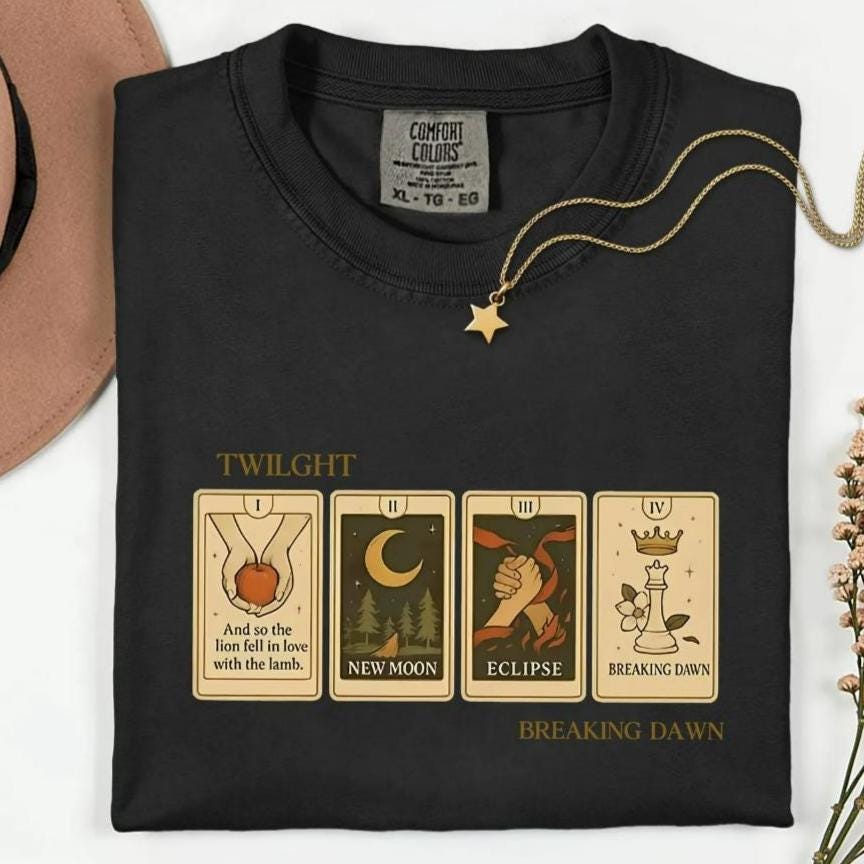 T-shirt Twilight Femme - "And So The Lion Fell In Love With The Lamb", Col En V, Coupe Classique
