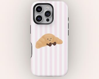 Cute Jellycat Inspired Phone Case, Stripe Phone Cover, Whimsical Fall Phone Accessory, iPhone 17 16 15 14 13 12 11 Pro Max, Samsung S25 S24