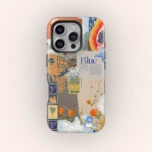 Beachy Blue Coquette Coastal Collage Preppy Cute Aesthetic Case, Summer Vibes Phone Case, iPhone 16 15 14 Pro Max XS, Samsung S25 S24 Ultra