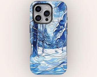 Winter Wonderland Phone Case, Snowy Forest for iPhone 17 16 15 14 13 12 Pro Max Case, Samsung Galaxy S25 S24 S23 S22 S21, Unique Gift Idea