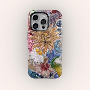 Mosaic Collage Phone Case: Trendy Preppy Style, Protective Design