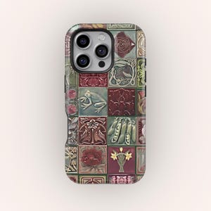 ボヘミアンモザイクタイル柄のスマホケース、90年代レトロY2Kヒッピー柄の美的カバー、iPhone 17 16 15 14 13 12 11 + Magsafe、Samsung S26 S25 S24対応
