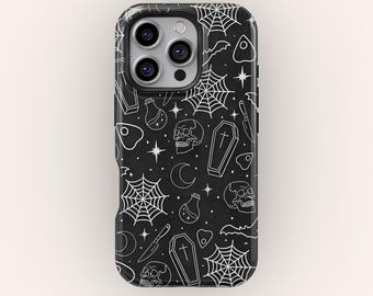 Funda de teléfono de temporada espeluznante para iPhone 17, 16, 15, 14, 13, 12 Pro Max Mini, funda protectora de Halloween para Samsung Galaxy S23, S24, S25 FE Plus Ultra
