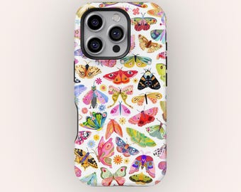 Butterfly Esthetic Design MagSafe-telefoonhoesje voor iPhone 17 16 15 14 13 12 11 Pro Max, kleurrijke insectenvlindercover voor Samsung S25 Ultra