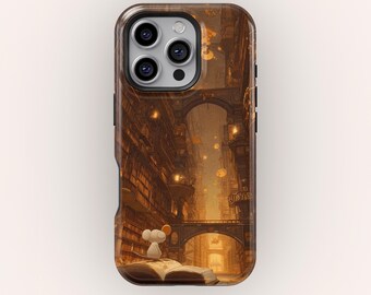 Fairy Tale Bookshelf Phone Case, Fantasy Phone Case, iPhone 16 15 14 13 12 Pro Max XS, iPhone 13 12 Mini Case, Samsung Galaxy S25 S24 Ultra