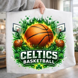 Celtics Basketball PNG, Sports Sublimation Design (Digital Download)