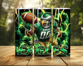 Eagle Football 20oz bekerverpakking, sportontwerp (digitale download)