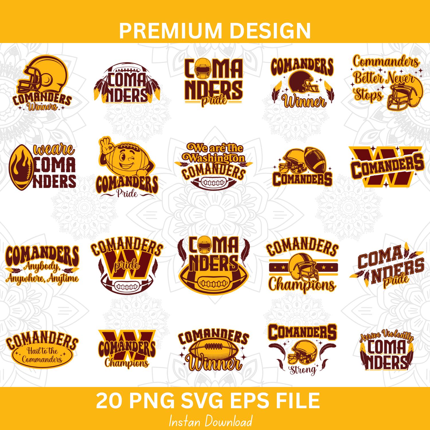 Commanders Football Team SVG PNG, T-shirt Graphics (digital Download ...