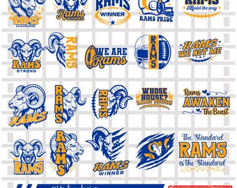20ファイル、ラムズsvg、ラムズpng、ラムズバンドル、ラムズフットボール、フットボールチーム、ラムズ愛、Tシャツ、クリップアート、クリカット、レイヤーファイル、即時ダウンロード