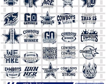 25カウボーイズSVG PNGバンドル、カウボーイズカットファイルクリカット、カウボーイズシルエット、カウボーイズチアーズ、カウボーイズネイション、カウボーイズプライド、ウィー・アー・カウボーイズ、EPS