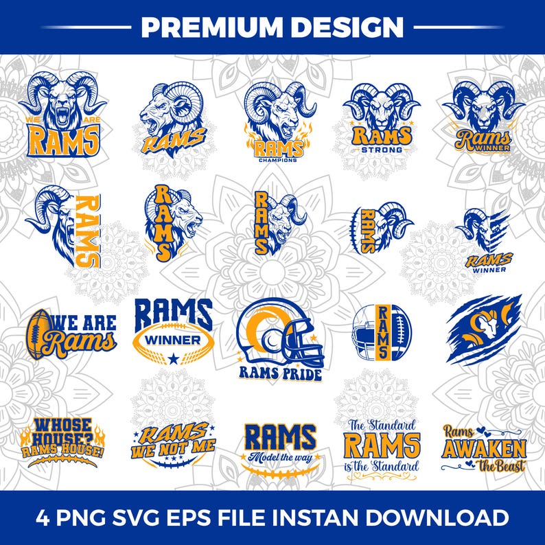 Only Rams Sticker Svg 20 File,rams Svg,rams Png,rams Bundle,rams Football,football Team,love ...