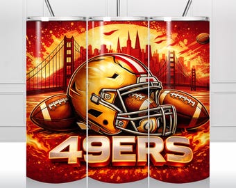 San Francisco 49ers Tumbler Wrap, sportmascotte, png (digitale download)