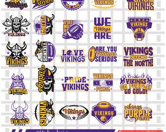 Vikings SVG Bundle, School Mascot Cut Files (Digital Download)