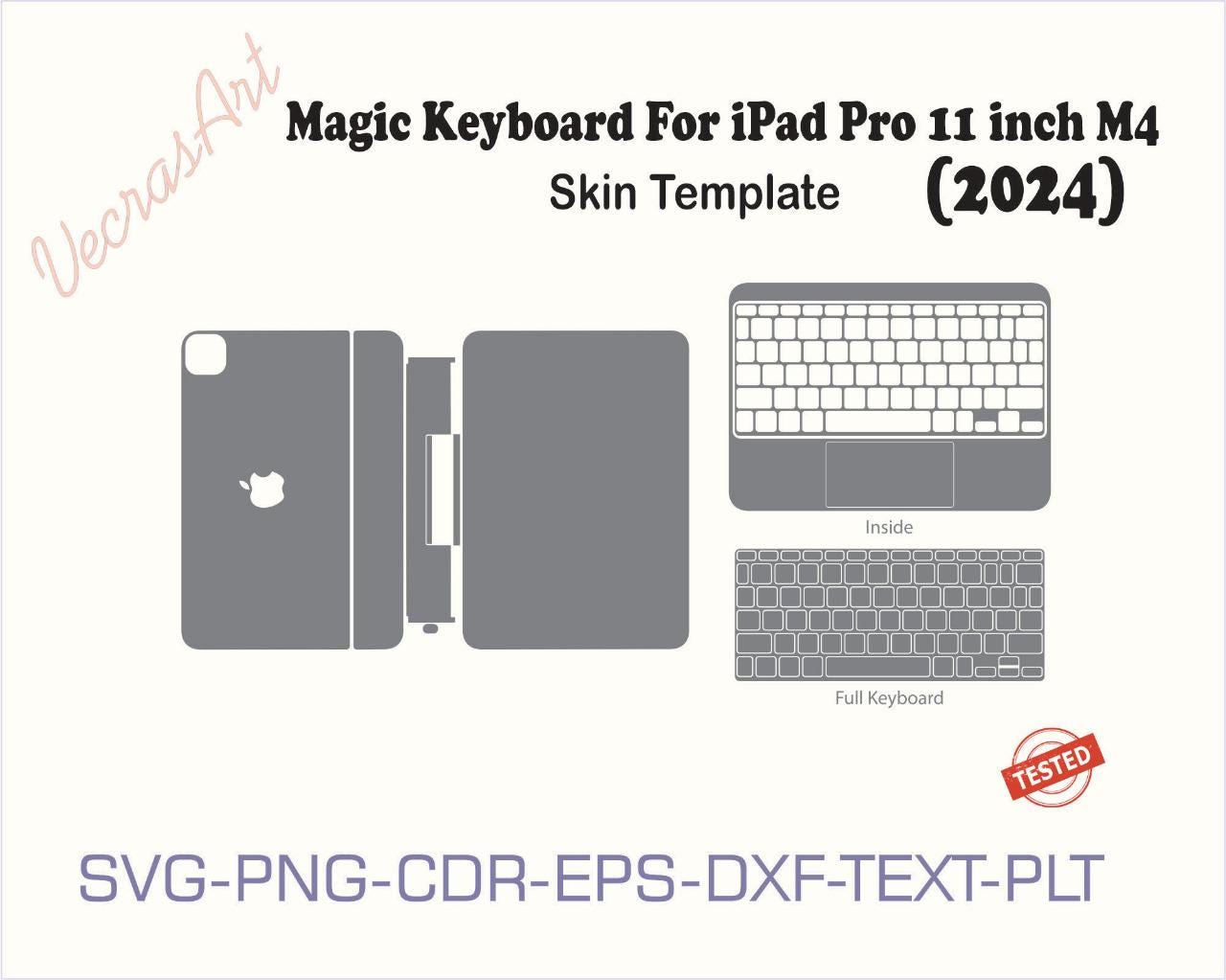 Magic Keyboard スキンテンプレート: iPad Pro 11インチ M4 (2024 