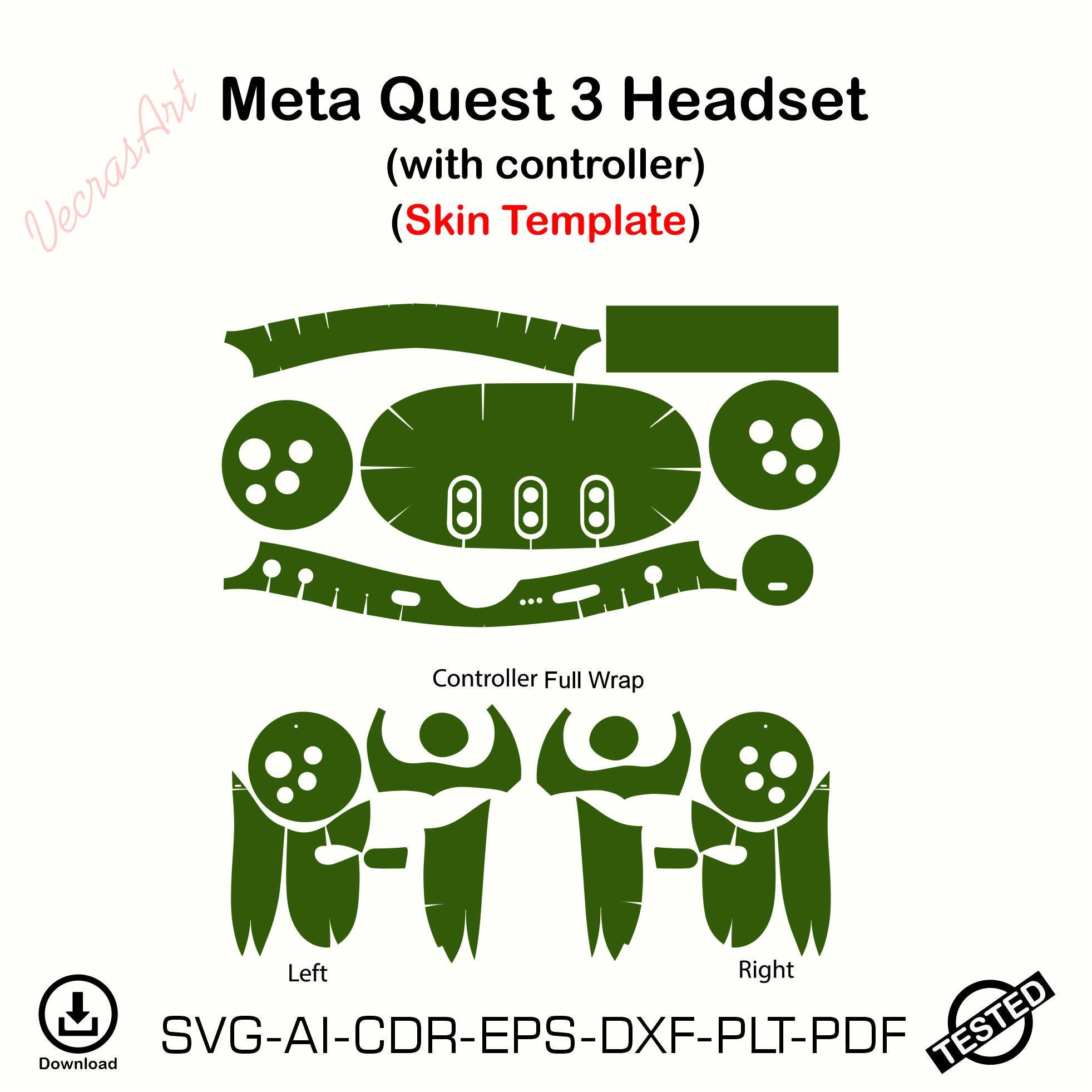 Meta Quest 3 Headset & Controller Skin Template