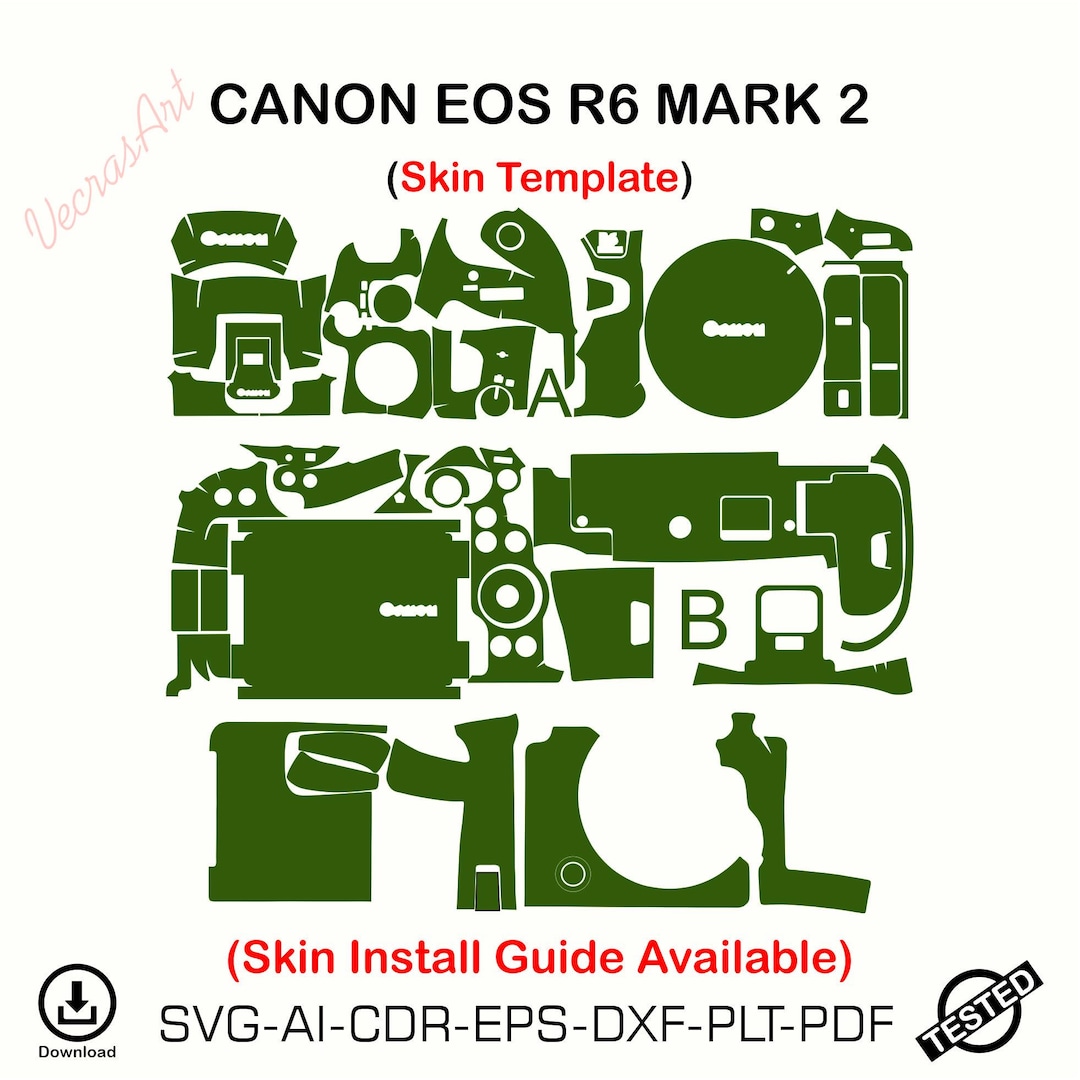 Vector Recciol Patterns R6 CANON R6 Mark 2 Skin Vector Template Skin Cut Layout - Etsy