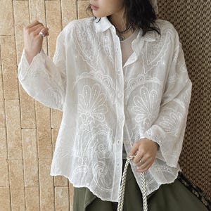 Loose Sheer Shirt - Etsy