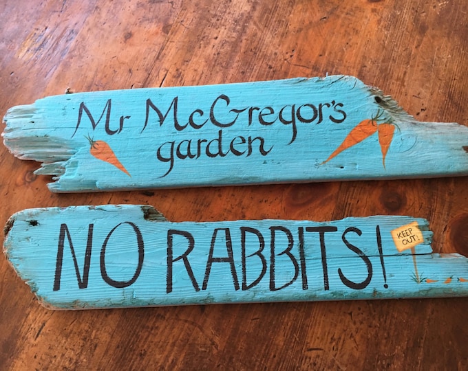 Hand Painted Mr. Mcgregor's Garden Sign, Summer Decoration Sign , Party ...