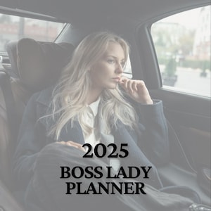 Boss lady planner, digital printable girl boss planner, girl boss calendar, boss lady journal, girl boss journal