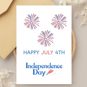 July 4th greeting card, Independence day card
