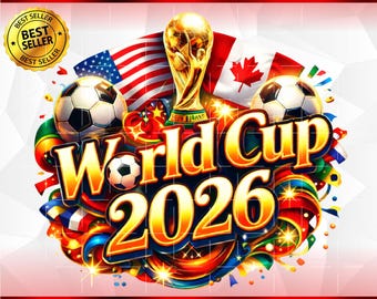 World Cup 2026 PNG, USA, Canada, Mexico, Sublimation Design (Digital Download)