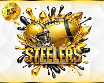 Steelers PNG, football club Game Day Clipart Sublimation - Design Steelers Team Football, Steelers T-Shirt, File Png (Digital Download)