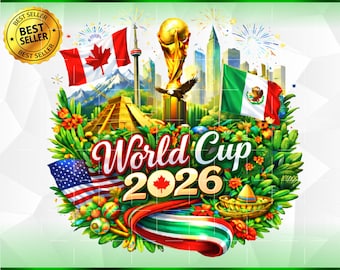 WM 2026 PNG, USA, Kanada, Mexiko, Sublimationsdesign (Digitaler Download)