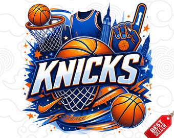 Knicks PNG, Basketball Clipart, Game Day Design (Digital Download)
