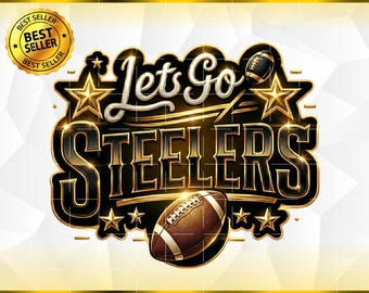 PNG di football degli Steelers, clipart del giorno della partita (download digitale)