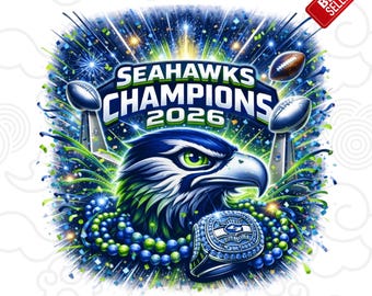Seahawks Champions PNG, Football Clipart, Game Day Design (Digital Download)