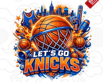 Knicks PNG, Basketball Clipart, Game Day Design (Digital Download)
