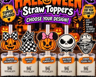 Halloween Stanley Straw Toppers