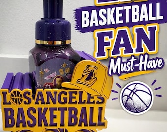 Los Angeles Basketball Soap Holder | LA Sports Bathroom Decor | Foaming Soap Stand | 3D Printed Sink Organizer | Fan Gift