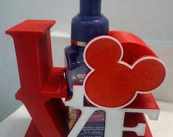 3D Printed Mouse Love Foaming Soap Holder | Bathroom Sink Decor Stand
