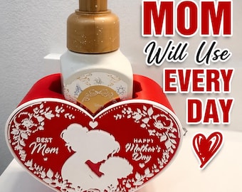 Mothers Day Soap Holder Best Mom Heart Gift Foaming Soap Stand Fits Bath And Body Works Softsoap And Purell