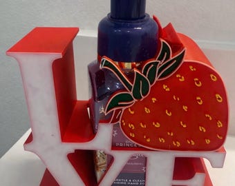 Strawberry LOVE Soap Holder | Fits Bath & Body Works Foaming Soap