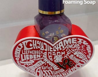 Love Language Heart Soap Holder for Bath & Body Works Foaming Soap, Romantic Decor