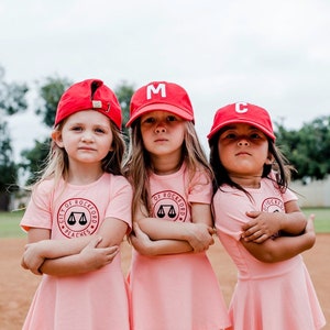 Rockford Peaches Costume, Pink Girls Dress, Baseball Costume, Cute Kids Costume, Halloween, Toddler Dress Up, Photoshoot Idea, Georgia Peach image 8