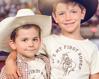 It’s My First Rodeo, Natural, first birthday shirt, rodeo shirt, cowboy party, cowgirl birthday, funny kids shirt, graphic tee, horse lover