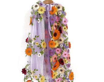 Purple Flower Cape