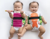 Baby Costume, Sushi Bodysuit, Funny Baby Costume, Tuna and Shrimp Sushi Costume, Funny Baby Costume, Baby Geekery, Food Costume, Gifts under